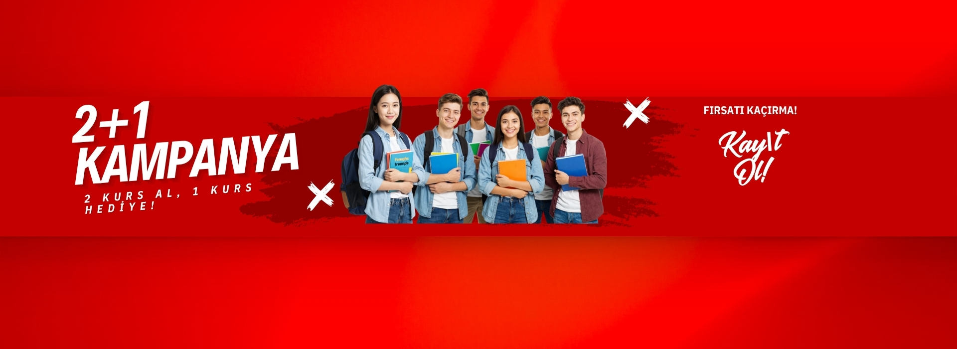 2+1 kampanya - 2 kurs al 1 kurs hediye